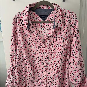 Tommy Hilfiger women's pink heart-print top